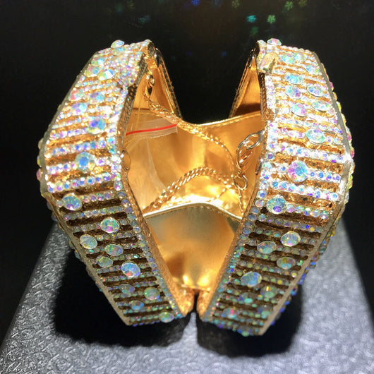 Bolso de Noche Cuadrado Brillante con Cristales de Diamante para Mujer - Image 18
