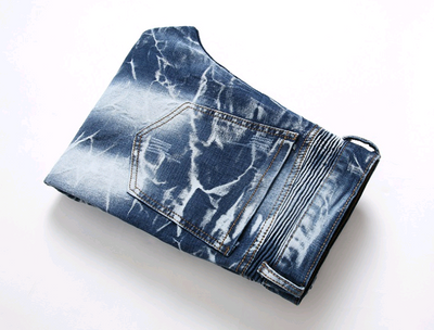 Pantalones Jeans Rectos Hombre Estilo Retro Locomotora - Image 8