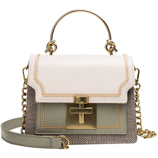 Bolso Bandolera Cuadrado Pequeño con Cadena - Image 7