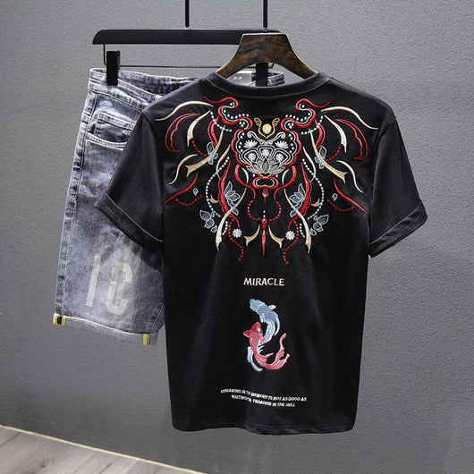 Camiseta Bordada de Manga Corta para Hombre Xingshi - Image 22
