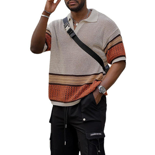 Polera de Lana Tejida Manga Corta para Hombre - Confort Estival - Image 10