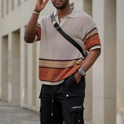 Polera de Lana Tejida Manga Corta para Hombre - Confort Estival - Image 12
