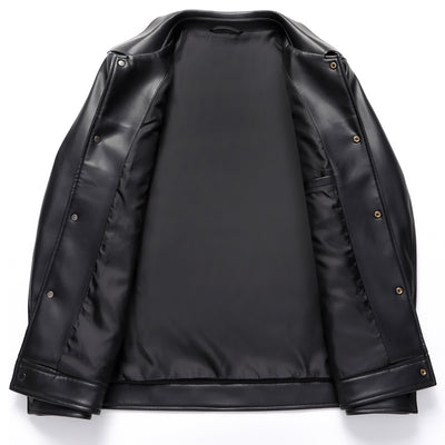Chaqueta de Cuero Polo Hombre Mediana Edad - Diseño Multicolor Elegante - Image 14