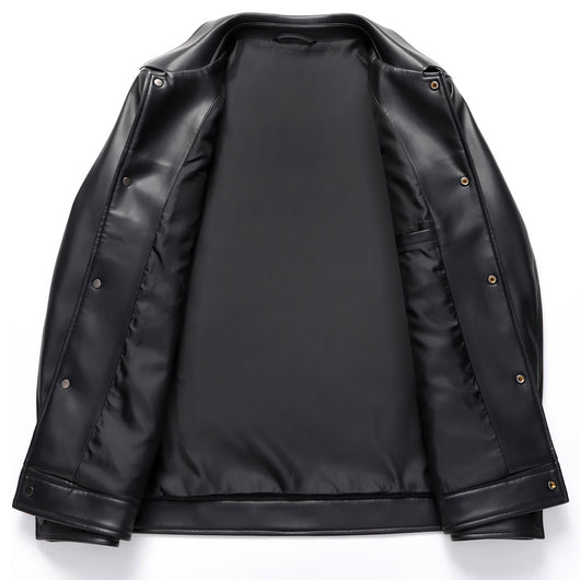 Chaqueta de Cuero Polo Hombre Mediana Edad - Diseño Multicolor Elegante - Image 14