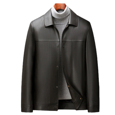 Chaqueta de Cuero Polo Hombre Mediana Edad - Diseño Multicolor Elegante - Image 16