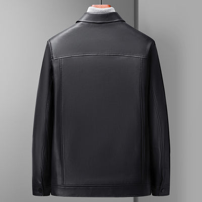 Chaqueta de Cuero Polo Hombre Mediana Edad - Diseño Multicolor Elegante - Image 20