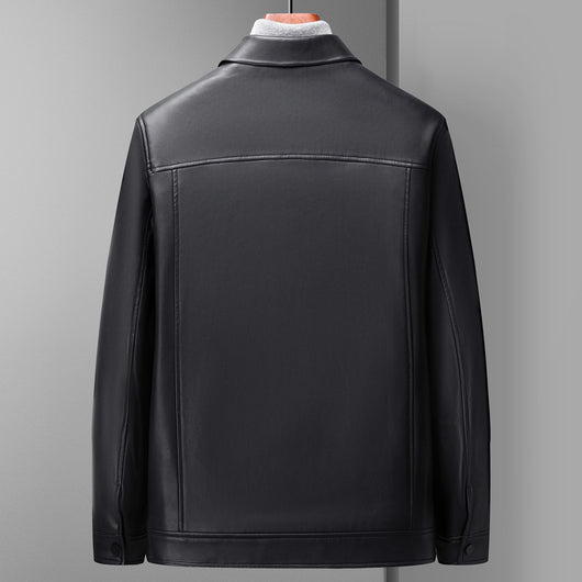 Chaqueta de Cuero Polo Hombre Mediana Edad - Diseño Multicolor Elegante - Image 20