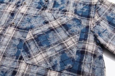 Camisa Cuadriculada Suelta de Manga Larga - Image 15
