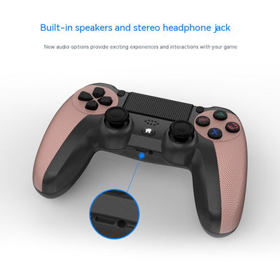 Wireless Bluetooth game controller in dark gray and bright yellow with textured grips, dual analog sticks, and a D-pad. - Image 16