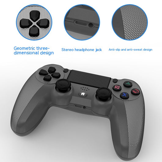 Wireless Bluetooth game controller in dark gray and bright yellow with textured grips, dual analog sticks, and a D-pad. - Image 21