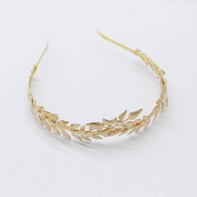 Diadema Nupcial de Hojas Doradas Corona de Aleación - Image 13