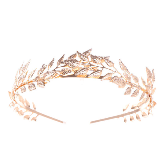 Diadema Nupcial de Hojas Doradas Corona de Aleación - Image 14