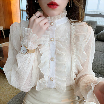 Blusa Francesa de Manga Larga para Primavera - Image 12