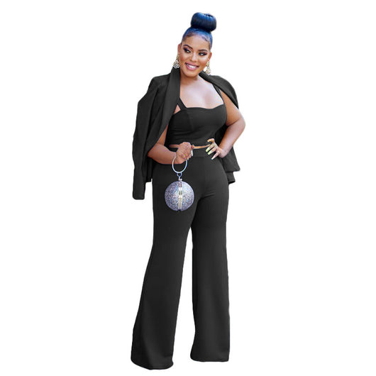 Conjunto de Tres Piezas: Saco, Chaleco y Pantalón de Pierna Ancha - Image 16
