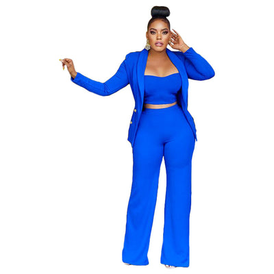 Conjunto de Tres Piezas: Saco, Chaleco y Pantalón de Pierna Ancha - Image 17
