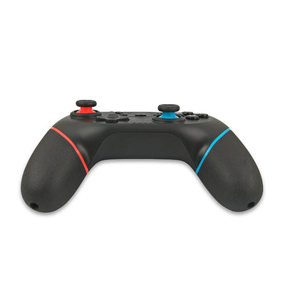 Dark gray wireless Bluetooth gamepad with red accents, dual analog sticks, D-pad, and action buttons for gaming. - Image 9