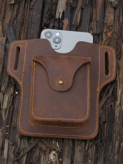 Riñonera Deportiva de Cuero para Celular - Bolsa de Almacenamiento para Correr - Image 9