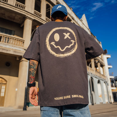 Playera Sonriente para Hombre de Manga Corta