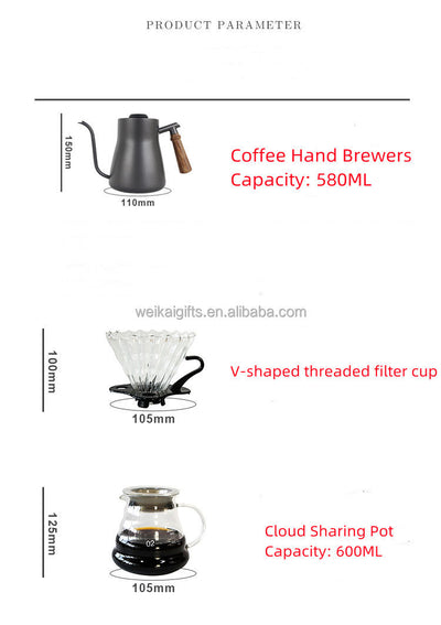 Kit Completo de Café Manual: Molinillo, Hervidor de Vidrio Doble Capa y Báscula Electrónica - Image 9