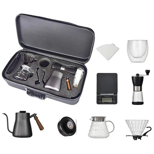 Kit Completo de Café Manual: Molinillo, Hervidor de Vidrio Doble Capa y Báscula Electrónica - Image 11