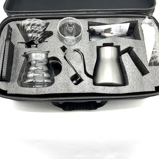 Kit Completo de Café Manual: Molinillo, Hervidor de Vidrio Doble Capa y Báscula Electrónica - Image 14