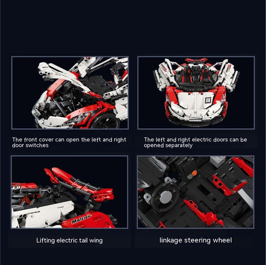 Auto Deportivo Tecnológico de Bloques de Construcción - Modelo Armable Antiestés - Image 9