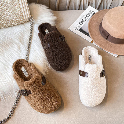 Pantuflas de Algodón Acolchadas Plus Size con Terciopelo - Image 13