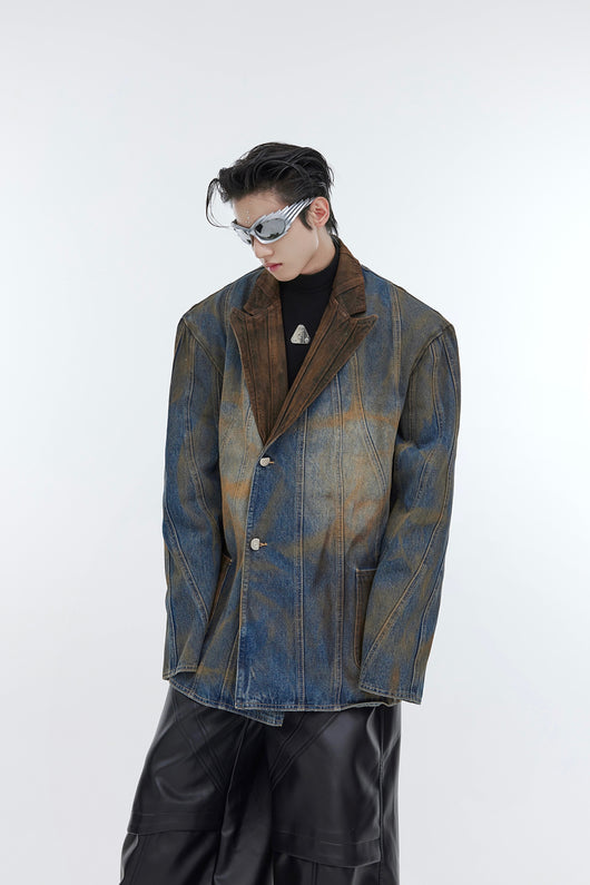 Blazer de Mezclilla Premium - Estilo Contemporáneo de Lujo - Image 8
