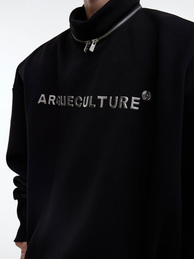 Suéter con Cuello Alto y Hombreras de Diseño Contemporáneo - Image 10