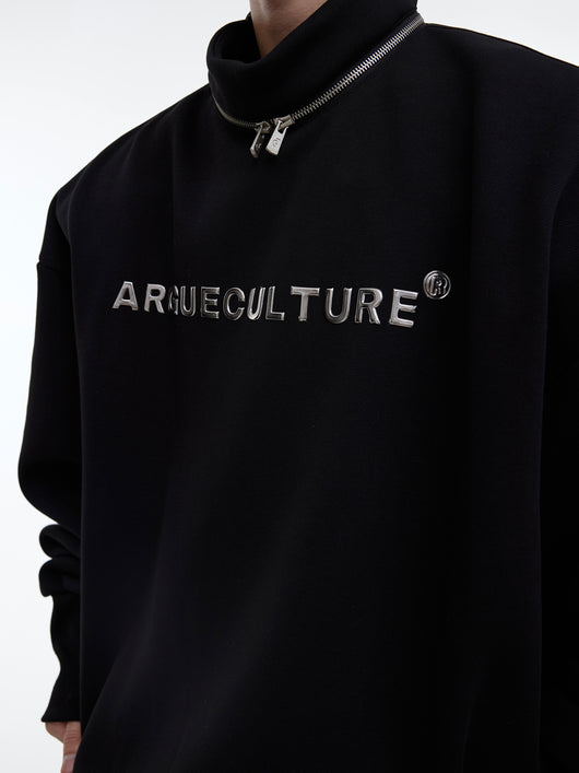 Suéter con Cuello Alto y Hombreras de Diseño Contemporáneo - Image 10