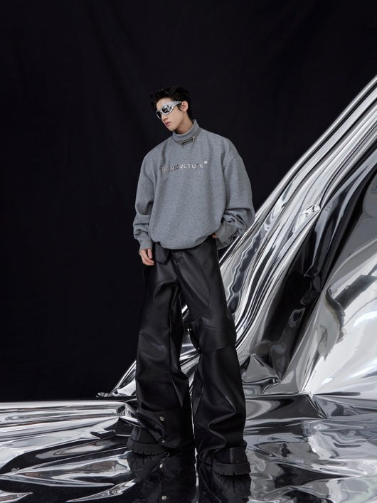 Suéter con Cuello Alto y Hombreras de Diseño Contemporáneo - Image 11