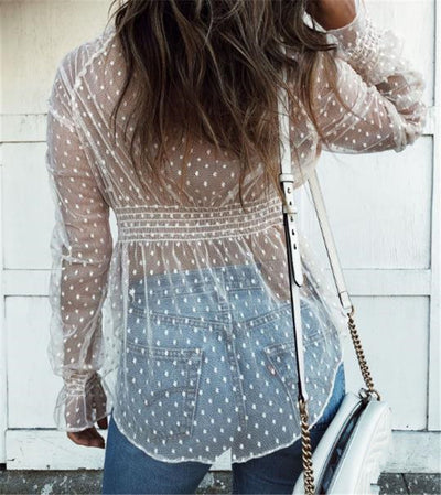Blusa Blanca Clásica para Mujer - Image 8
