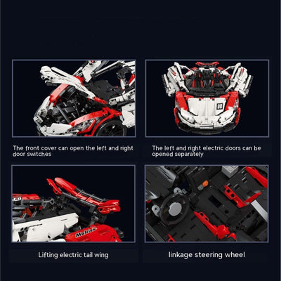 Auto Deportivo Tecnológico de Bloques de Construcción - Modelo Armable Antiestés - Image 14