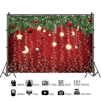 Fondo Navideño Rojo con Copos de Nieve para Fotografía y Video - Image 9