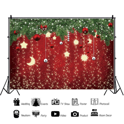 Fondo Navideño Rojo con Copos de Nieve para Fotografía y Video - Image 9