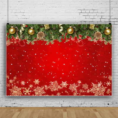 Fondo Navideño Rojo con Copos de Nieve para Fotografía y Video - Image 12