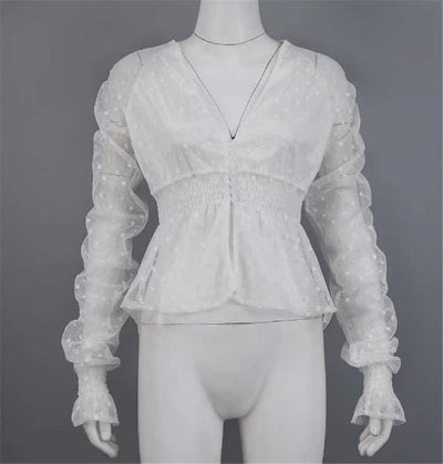 Blusa Blanca Clásica para Mujer - Image 17