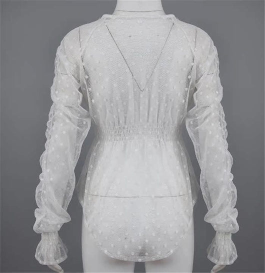 Blusa Blanca Clásica para Mujer - Image 18