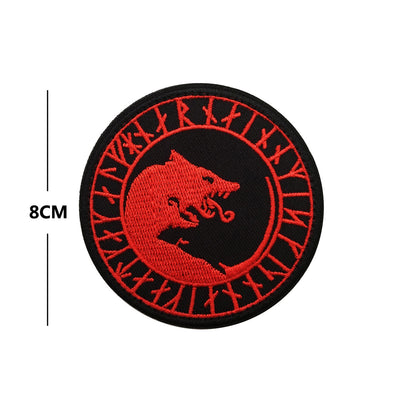 Parche Lobo Vikingo con Velcro para Brazalete y Mochila - Image 13
