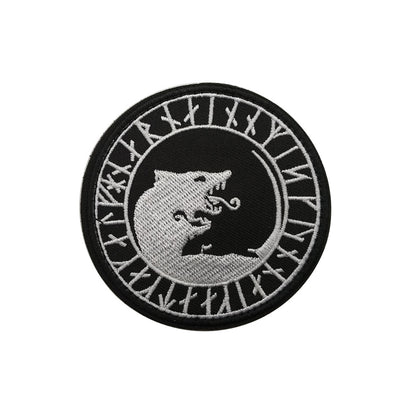 Parche Lobo Vikingo con Velcro para Brazalete y Mochila - Image 14