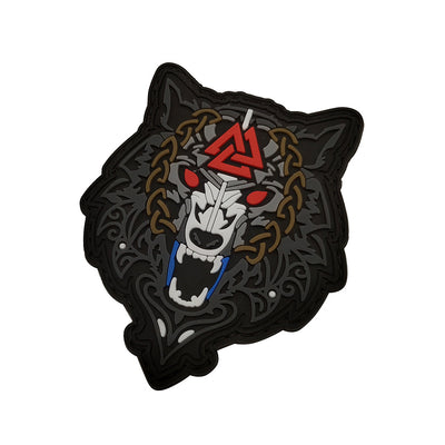 Parche Lobo Vikingo con Velcro para Brazalete y Mochila - Image 15