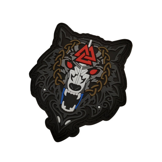 Parche Lobo Vikingo con Velcro para Brazalete y Mochila - Image 15