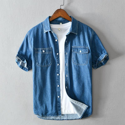 Camisa Chaqueta Denim de Algodón para Hombre - Estilo Verano - Image 9