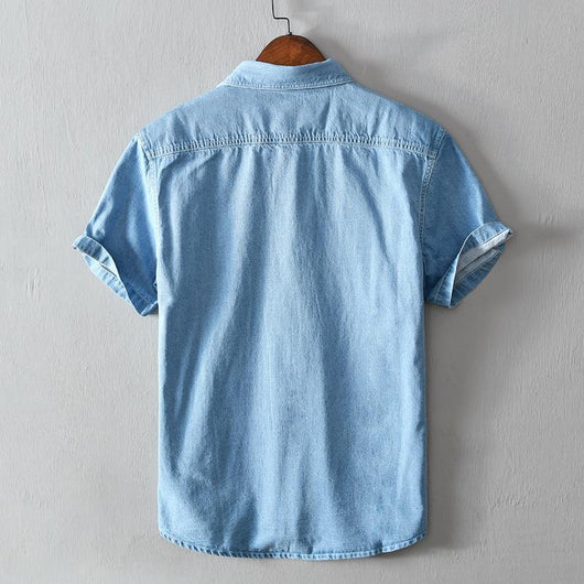 Camisa Chaqueta Denim de Algodón para Hombre - Estilo Verano - Image 13