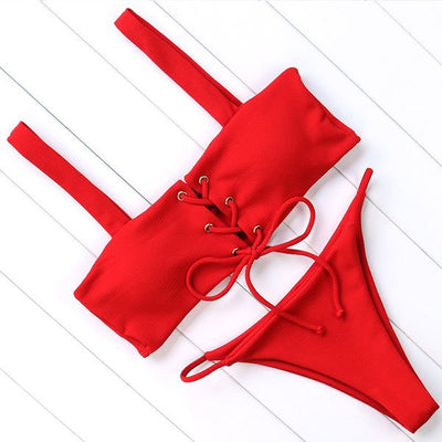 Traje de Baño Mujer Espalda Descubierta - Diseño Liso - Image 13