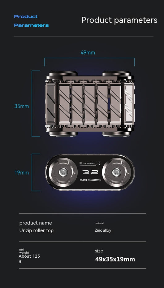 Giroscopio de Mano EDC Tank - Juguete Fidget Metálico Premium con Masaje de Dedos - Image 17