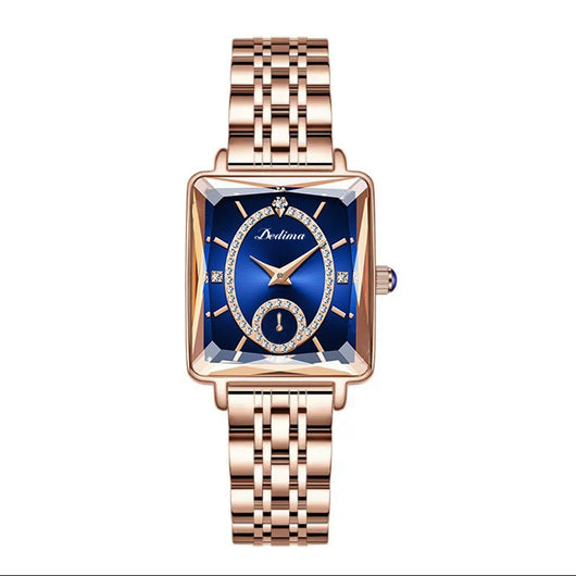 Reloj Elegante de Oro Rosado con Diamantes y Correa de Dos Pasadores - Image 15