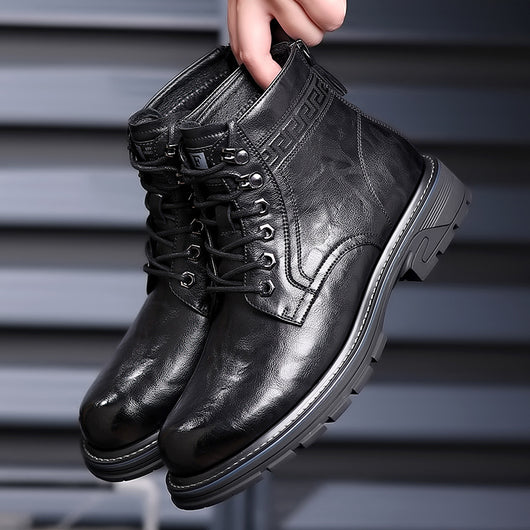 Botas de Cuero Forradas en Felpa para Hombre - Calidez y Estilo Outdoor - Image 12