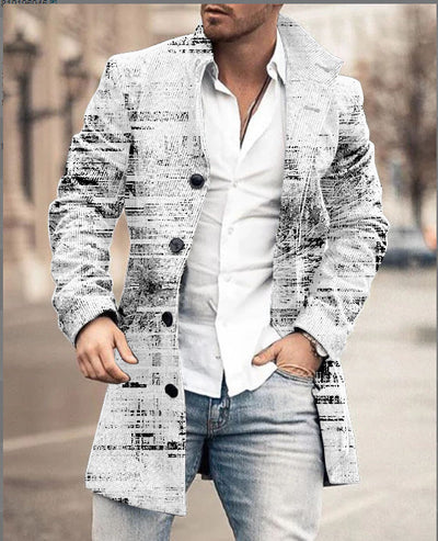 Abrigo Casual de Lana para Hombre con Cuello Alto y Bolsillos - Image 19