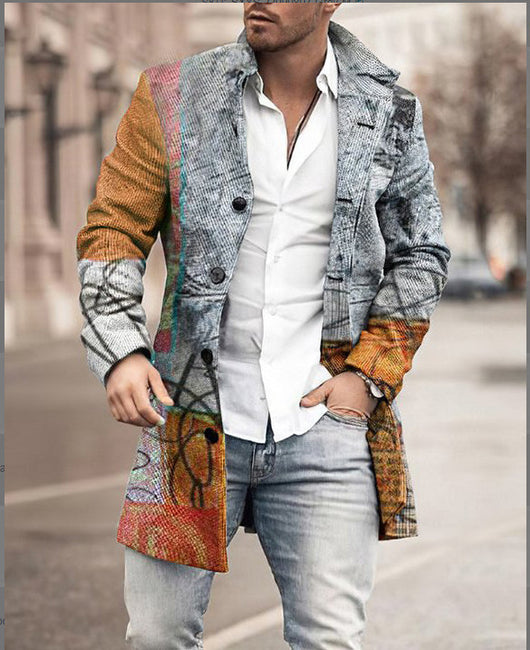 Abrigo Casual de Lana para Hombre con Cuello Alto y Bolsillos - Image 21